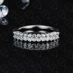 2.50 TCW Oval Cut Eternity Lab Grown Diamond Ring for Women