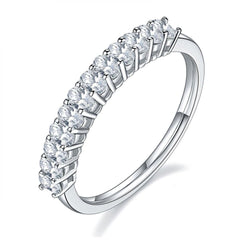 2.50 TCW Oval Cut Eternity Lab Grown Diamond Ring for Women