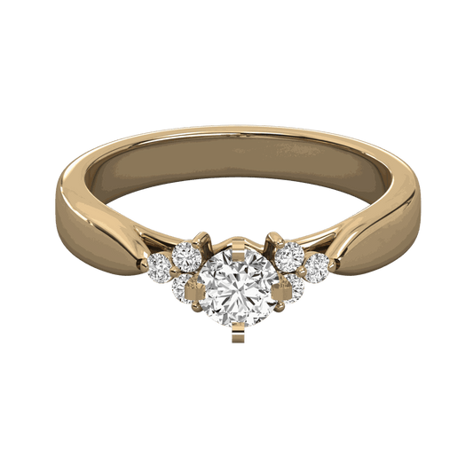 1.00 TCW Round Cut 3 Stone Lab Grown Diamond Ring for Women