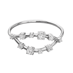 0.30 CT Round Cut Twisted Lab Grown Diamond Ring, Diamond, Diamond Ring, Lab Grown Diamond Ring, Diamond jewelry, 0.30 CT Diamond Ring, Twisted Diamond Ring