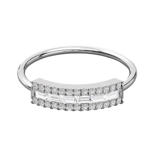 Baguette Cut Eternity Lab Grown Diamond Ring for Women