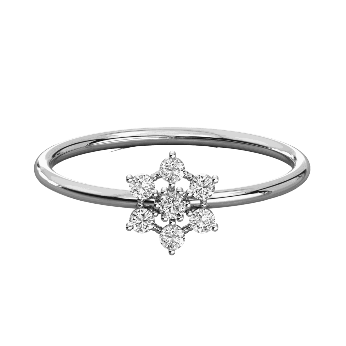 Round Cut Halo Lab Grown Diamond Ring for Women