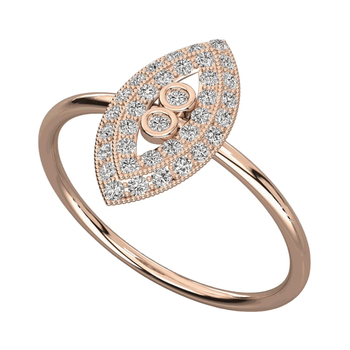 Round Cut Unique Lab Grown Diamond Ring for Women