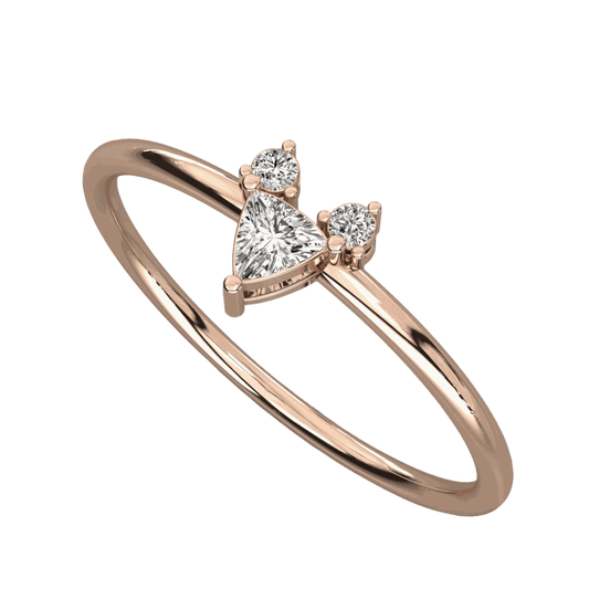 Round Cut 3 Stone Lab Grown Diamond Ring for Women