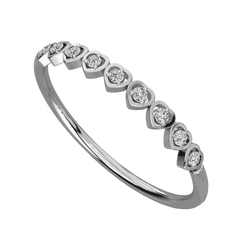 Round Cut Half Eternity Lab Grown Diamond Ring for Women