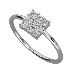 0.30 CTW Round Cut Unique Lab Grown Diamond Ring, Ring, 0.30 CT,  Diamond, Diamond Ring