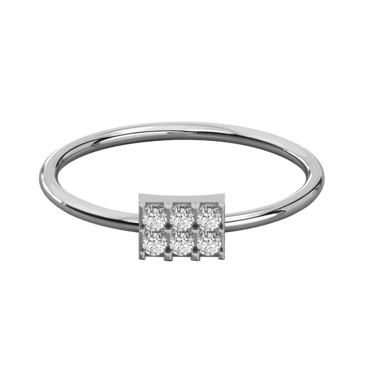 Round Cut Unique Lab Grown Diamond Ring for Women