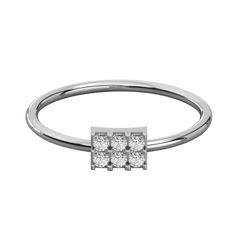 Round Cut Unique Lab Grown Diamond Ring for Women