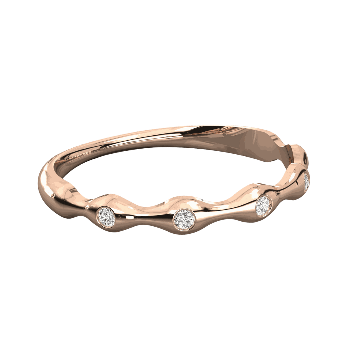 Round Cut Half Eternity Lab Grown Diamond Ring for Women