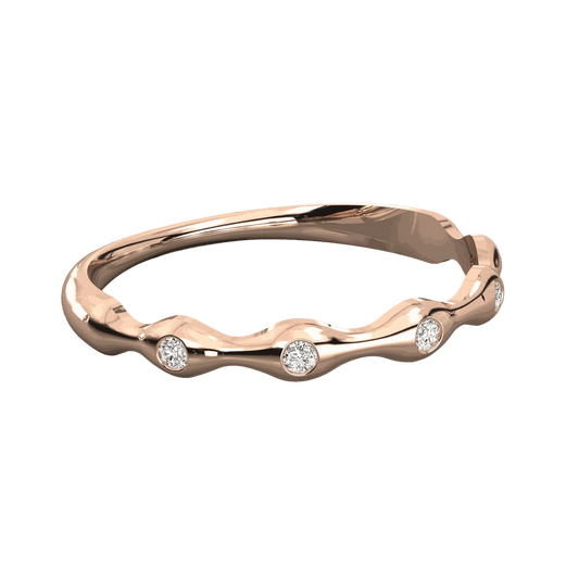 Round Cut Half Eternity Lab Grown Diamond Ring for Women