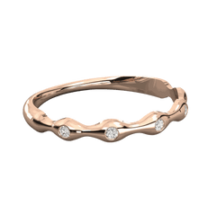 Round Cut Half Eternity Lab Grown Diamond Ring for Women