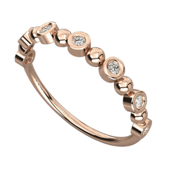 Round Cut Half Eternity Lab Grown Diamond Ring for Women