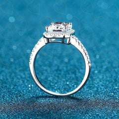 0.50 TCW Round Cut Halo Lab Grown Diamond Ring for Women