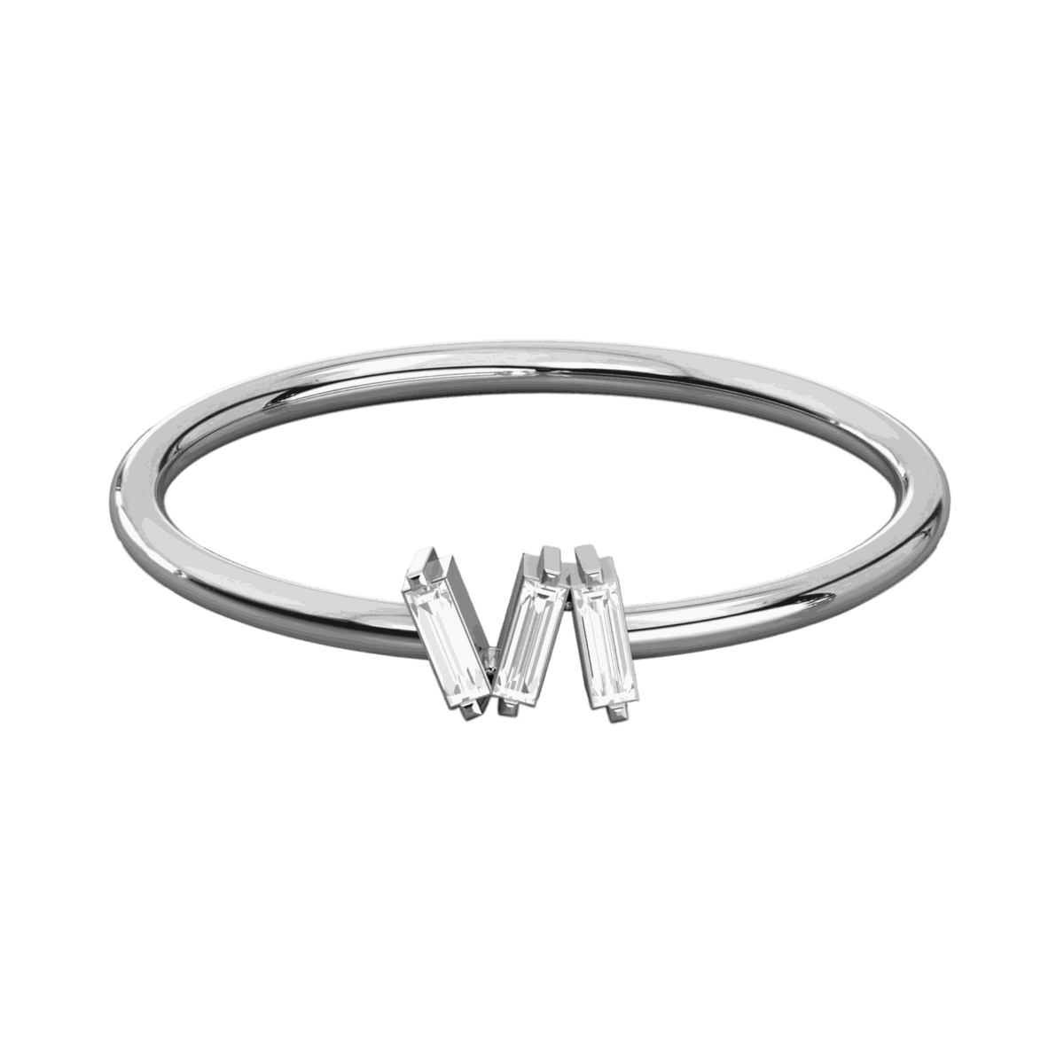 Baguette Cut 3 Stone Lab Grown Diamond Ring for Women