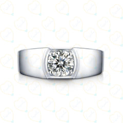 1.00 CTW Round Cut Solitaire Lab Grown Diamond Ring for Women