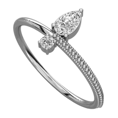 Round Cut Toi Et Moi Lab Grown Diamond Ring for Women