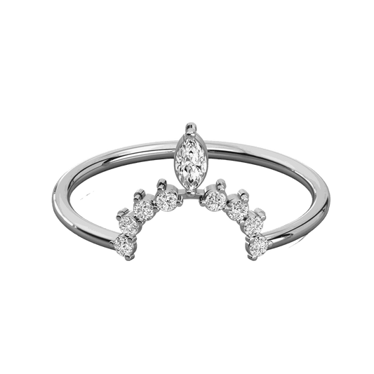 Round Cut Unique Lab Grown Diamond Ring for Women