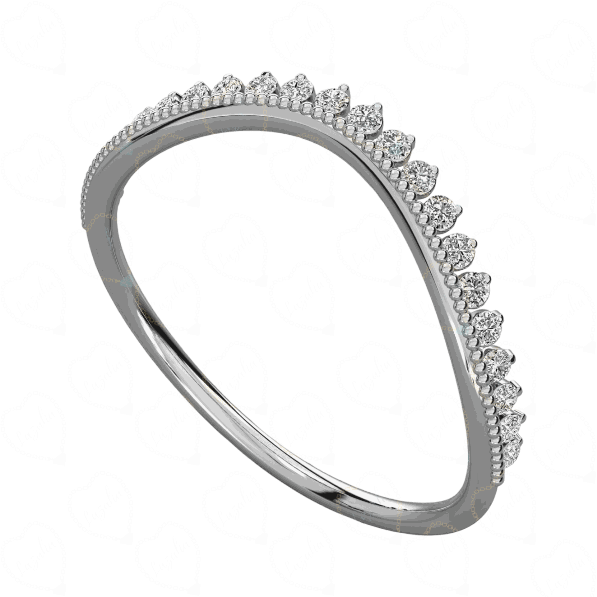 0.40 CT Round Cut Half Eternity Lab Grown Diamond Ring, White Gold Diamond Ring, Diamond Ring, 0.40 CT Round cut diamond Ring, Half Eternity Diamond Ring...