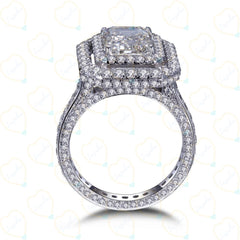 1.20 TCW Round Cut Halo Lab Grown Diamond Ring for Women