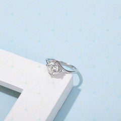 Anello da donna con diamante di laboratorio intrecciato taglio rotondo TCW da 1,30