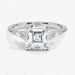 Asscher Cut 7 Stone Lab Grown Diamond Ring for Women