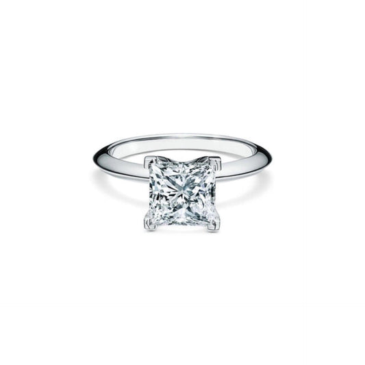 1.00 CT Princess Cut Solitaire Lab Grown Diamond Ring for Women