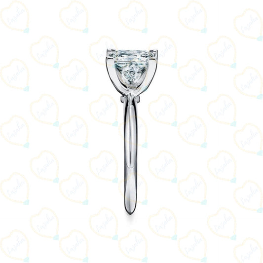 Anello da donna con diamante solitario taglio principessa da 1,00 CT, creato in laboratorio