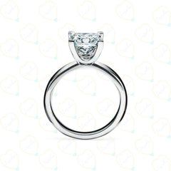 1.00 CT Princess Cut Solitaire Lab Grown Diamond Ring for Women