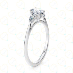 2.00 CTW Radiant Cut 3 Stone Lab Grown Diamond Ring for Women