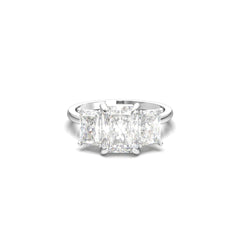 2.50 CTW Radiant Cut 3 Stone Lab Grown Diamond Ring for Women