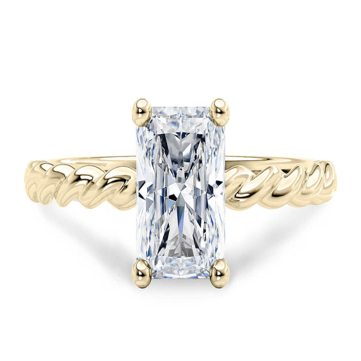 1.00 CTW Radiant Cut-Solitaire Lab-Grown Diamond Ring for Women by Lazaha