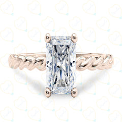 1.00 CTW Radiant Cut-Solitaire Lab-Grown Diamond Ring for Women by Lazaha