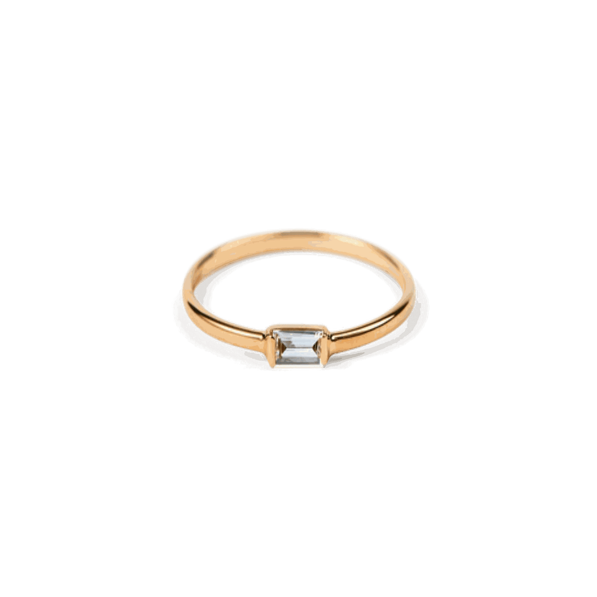 Baguette Cut Solitaire Lab Grown Diamond Ring for Women