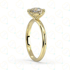 1.00 CTW Heart Cut Solitaire Lab Grown Diamond Ring for Women