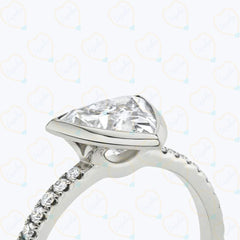 1.10 CTW Trillion Cut Solitaire With Accents Lab Grown Diamond Ring for Women