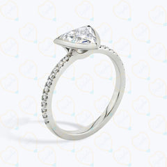 1.10 CTW Trillion Cut Solitaire With Accents Lab Grown Diamond Ring for Women