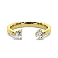 0.50 CTW Round Cut Toi Et Moi Lab Grown Diamond Ring for Women