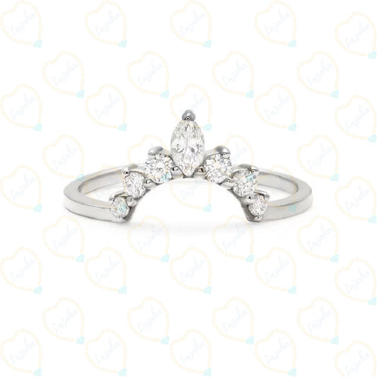 Marquise Cut 7 Stone Lab Grown Diamond Ring for Women