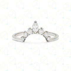 Marquise Cut 7 Stone Lab Grown Diamond Ring for Women