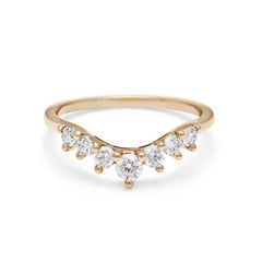 Round Cut 7 Stone Lab Grown Diamond Ring for Women