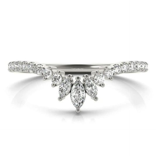 Marquise Cut Unique Lab Grown Diamond Ring for Women