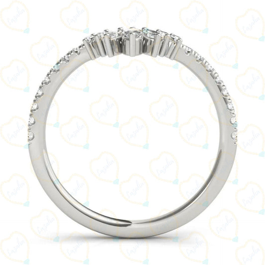 Anello con diamante unico di laboratorio taglio marquise per donna