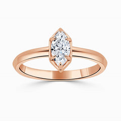 1.00 CTW Marquise Cut Solitaire Lab Grown Diamond Ring for Women