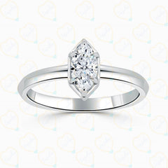 1.00 CTW Marquise Cut Solitaire Lab Grown Diamond Ring for Women