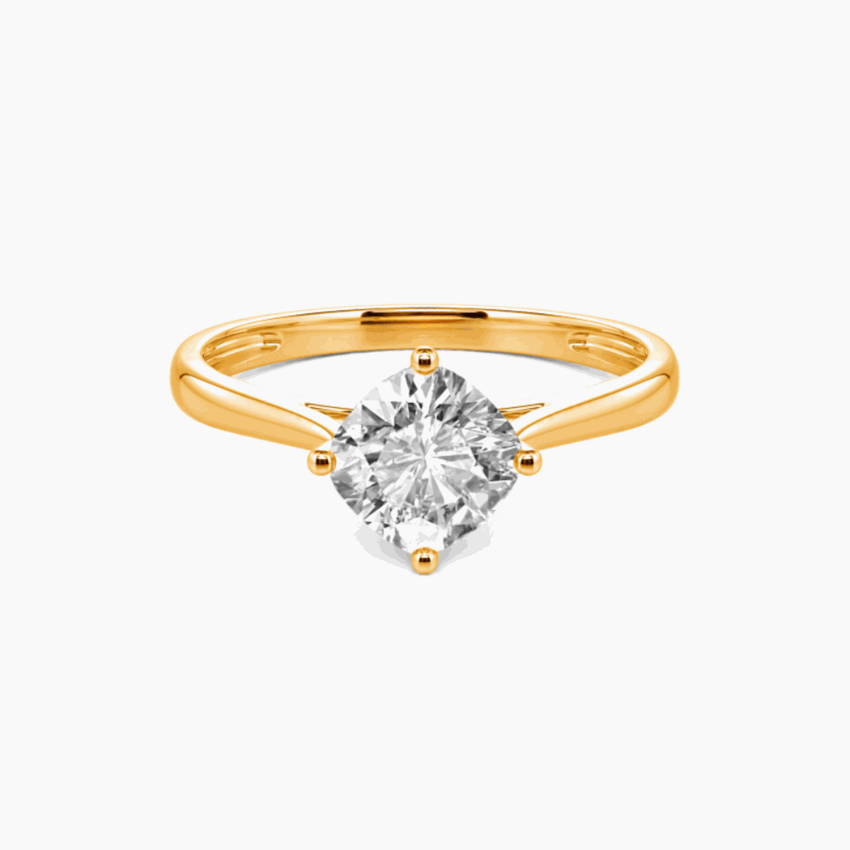 1.00 CTW Cushion Cut Solitaire Lab Grown Diamond Ring for Women