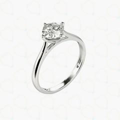 1.00 CTW Cushion Cut Solitaire Lab Grown Diamond Ring for Women