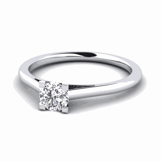 1.00 CTW Round Cut Solitaire Lab Grown Diamond Ring for Women