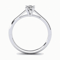 1.00 CTW Round Cut Solitaire Lab Grown Diamond Ring for Women