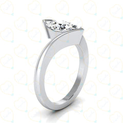 1.50 CTW Marquise Cut Solitaire Lab Grown Diamond Ring for Women