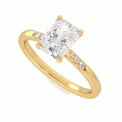 2.50 CTW Radiant Cut 7 Stone Lab Grown Diamond Ring for Women